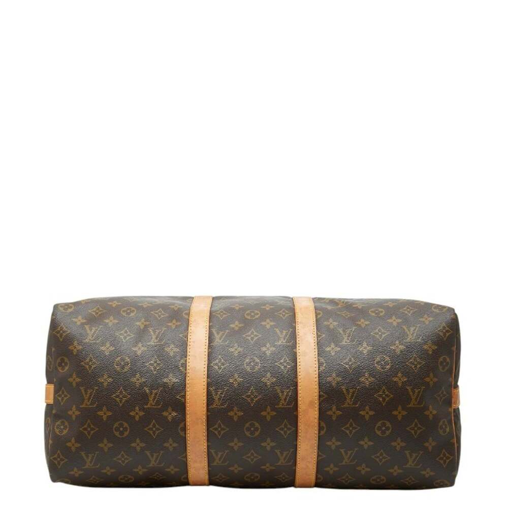 LOUIS VUITTON Brown Monogram Leather Keepall 50 Boston Bag - Picture 3 of 10